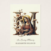 カトリック葬儀記念賛美メリー祈りの言葉カード (正面)