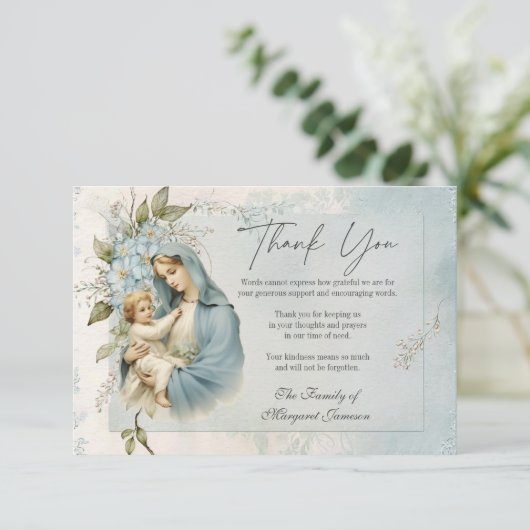 カトリック葬儀記念 イエス ヴァージンマリア 招待状 (スタンド正面)