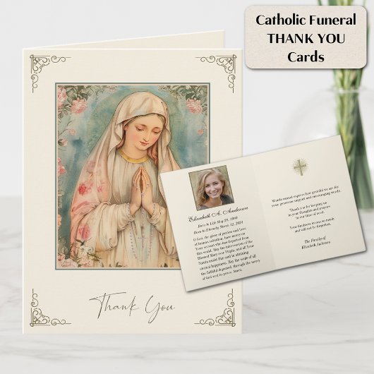 カトリック葬儀賛美メリー ノートカード