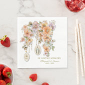 カトリック葬式フローラメリーメモリアル スタンダードランチョンナプキン (インサイチュ)