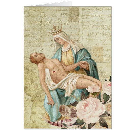 カトリック葬式悔やみや弔慰神聖なカードありがとう (正面)