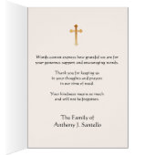 カトリック葬式悔やみや弔慰神聖なカードありがとう (内側 (右))