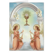 カトリック葬式悔やみや弔慰神聖なカードありがとう (正面)