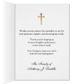 カトリック葬式悔やみや弔慰神聖なカードありがとう (内側 (右))