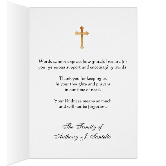 カトリック葬式悔やみや弔慰神聖なカードありがとう