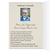 カトリック葬式悔やみや弔慰神聖なカードありがとう (内側 (左))