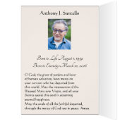 カトリック葬式悔やみや弔慰神聖なカードありがとう (内側 (左))