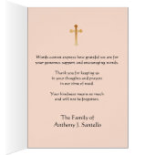 カトリック葬式悔やみや弔慰神聖なカードありがとう (内側 (右))