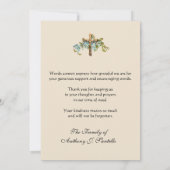 カトリック葬式悔やみや弔慰神聖なカードありがとう サンキューカード (裏面)