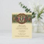 カトリック葬式悔やみや弔慰神聖なカードありがとう サンキューカード (スタンド正面)