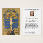 カトリック葬式祈りの言葉の十字架刑 (正面&裏面)