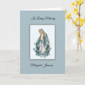 カトリック葬祭祈りの言葉記念カード カード (黄色い花)