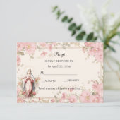 カトリック賛美フローラメアリーピンクフローラ 出欠カード (スタンド正面)