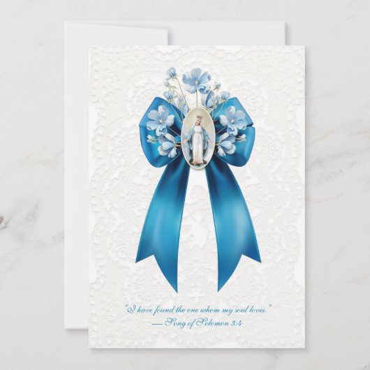 カトリック賛美ブライダルシャワーマザーメアリー 招待状 (裏面)