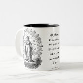 カトリック賛美ヴァージンマリア祈りの言葉宗教 ツートーンマグカップ (正面左)