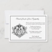 カトリック追悼の聖家族の葬儀 サンキューカード (正面)