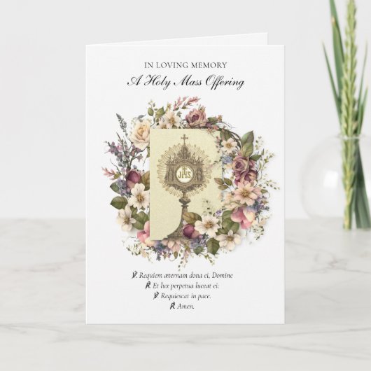 カトリック追悼ミサ 供養の聖体 カード (正面)