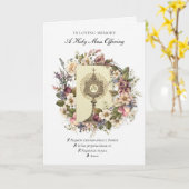 カトリック追悼ミサ 供養の聖体 カード (黄色い花)