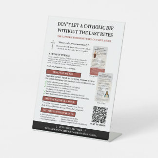 カトリック非常用カード天板 台座サイン
