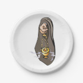 カトリック香問社宗教的崇拝 ペーパープレート (正面)