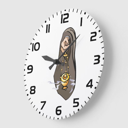 カトリック香問社宗教的崇拝 ラージ壁時計 (傾斜)