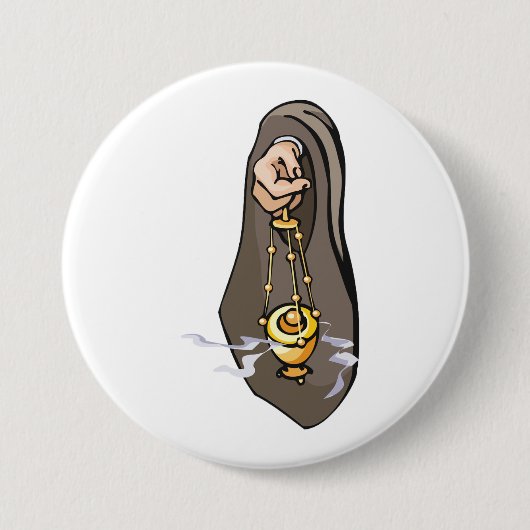 カトリック香問社宗教的崇拝 缶バッジ (正面)