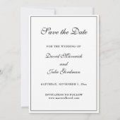 カトリック黒白の神聖な家庭 セーブザデート (裏面)