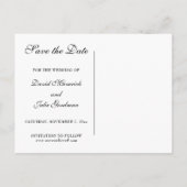 カトリック黒白の神聖な家族は日付を保存 案内ポストカード (裏面)