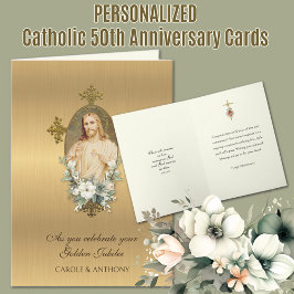 カトリック50周年結婚記念日 イエス カード