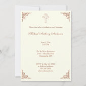 カトリック・イエス・エレガント宗教の卒業の誘い 招待状 (裏面)