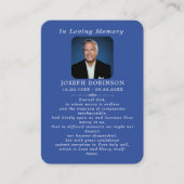 カトリック　イエス　神の慈悲　青い祈りのカード 名刺 (正面)