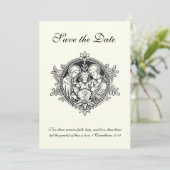 カトリック エレガント アイボリー 聖家族 Save The Date セーブザデート (スタンド正面)