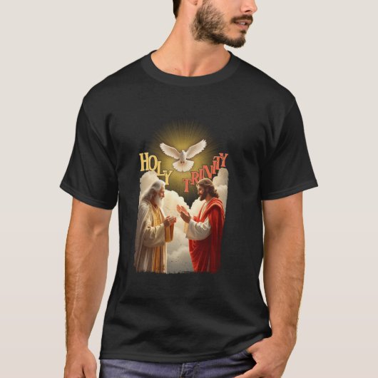 カトリック キリスト 聖三位一体 聖父 聖子 聖霊 Tシャツ (正面)