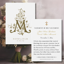 カトリック ゴールド マリア 十字架 結婚式 祝福カード