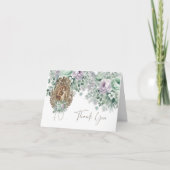 カトリック フローラル ウェディング メアリー & ヨセフ サンキューカード (正面)