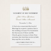 カトリック フローラル ウェディング 祈りのカード (裏面)