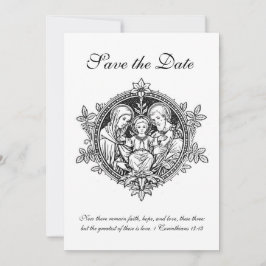 カトリック ブラック＆ホワイト 聖家族 セーブザデート