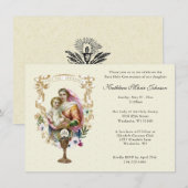 カトリック マリー イエス 初聖体拝領 招待状 (正面/裏面)