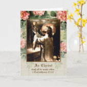 カトリック  ミサ 宗教的な追悼 ミサ 捧げる カード (黄色い花)