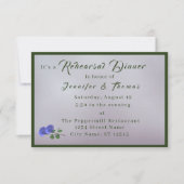 カトリック ミスティー マウブ & グリーン リハーサル ディナー 招待状 (正面)