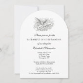 カトリック　優雅な　確認の秘跡 招待状 (正面)