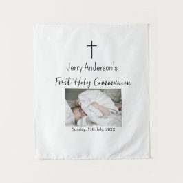 カトリック 初聖体 シンプル QR ミニマル タペストリー