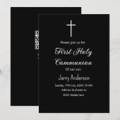 カトリック 初聖体 簡潔 QR ミニマル 招待状 (正面/裏面)