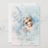 カトリック 洗礼 誕生 祝福された母 イエス 招待状 (裏面)