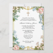 カトリック 洗礼 誕生 祝福された母 イエス 招待状 (正面)