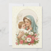 カトリック 洗礼 誕生 祝福の母 イエス 招待状 (裏面)