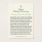 カトリック 結婚記念日 祝祷カード (裏面)