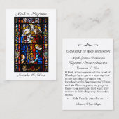 カトリック 結婚 婚約 お守り 聖品 カード (正面/裏面)