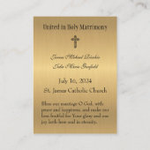 カトリック 結婚 祈り 記念 聖品 カード (裏面)