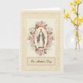 カトリック 聖母マリア ローズ マザーズデー カード (黄色い花)